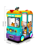 Space Bus Kiddie Ride - Green and Purple - Image 2