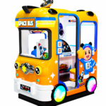 Space Bus Kiddie Ride - Green and Purple