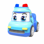 Cute Police Car MP5 Kids Arcade Ride Machine