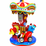 3-Player Circus Party Carousel Kiddie Ride