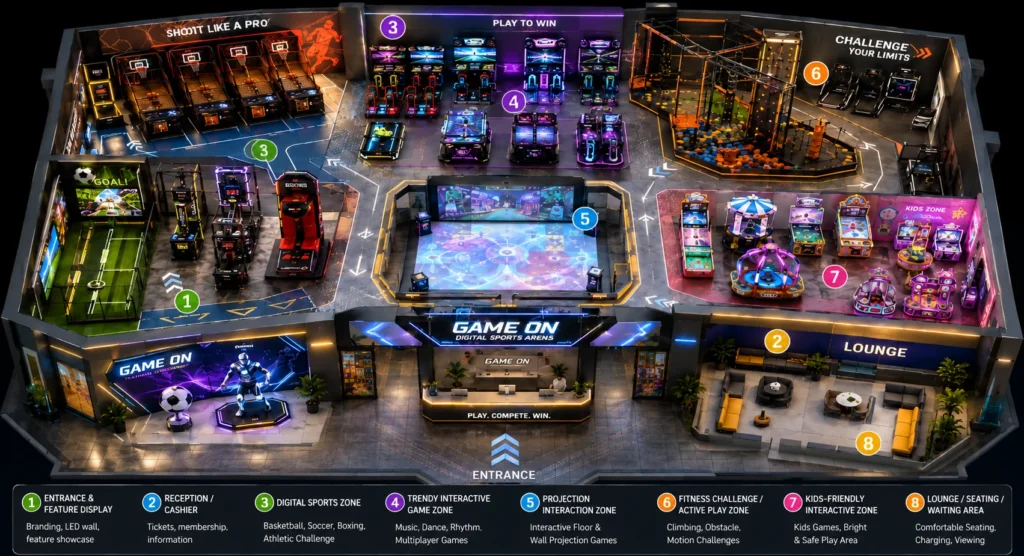 Sports & Family Arcade Layout